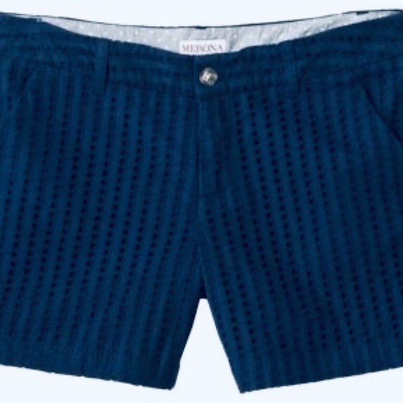 Navy Blue Eyelet Shorts Size 4 - Picture 2 of 13